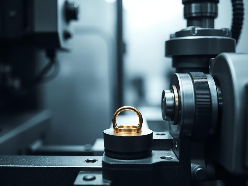 CNC lathe machining a small brass ring - placeholder for Fiat 1100 water-pump seal case study