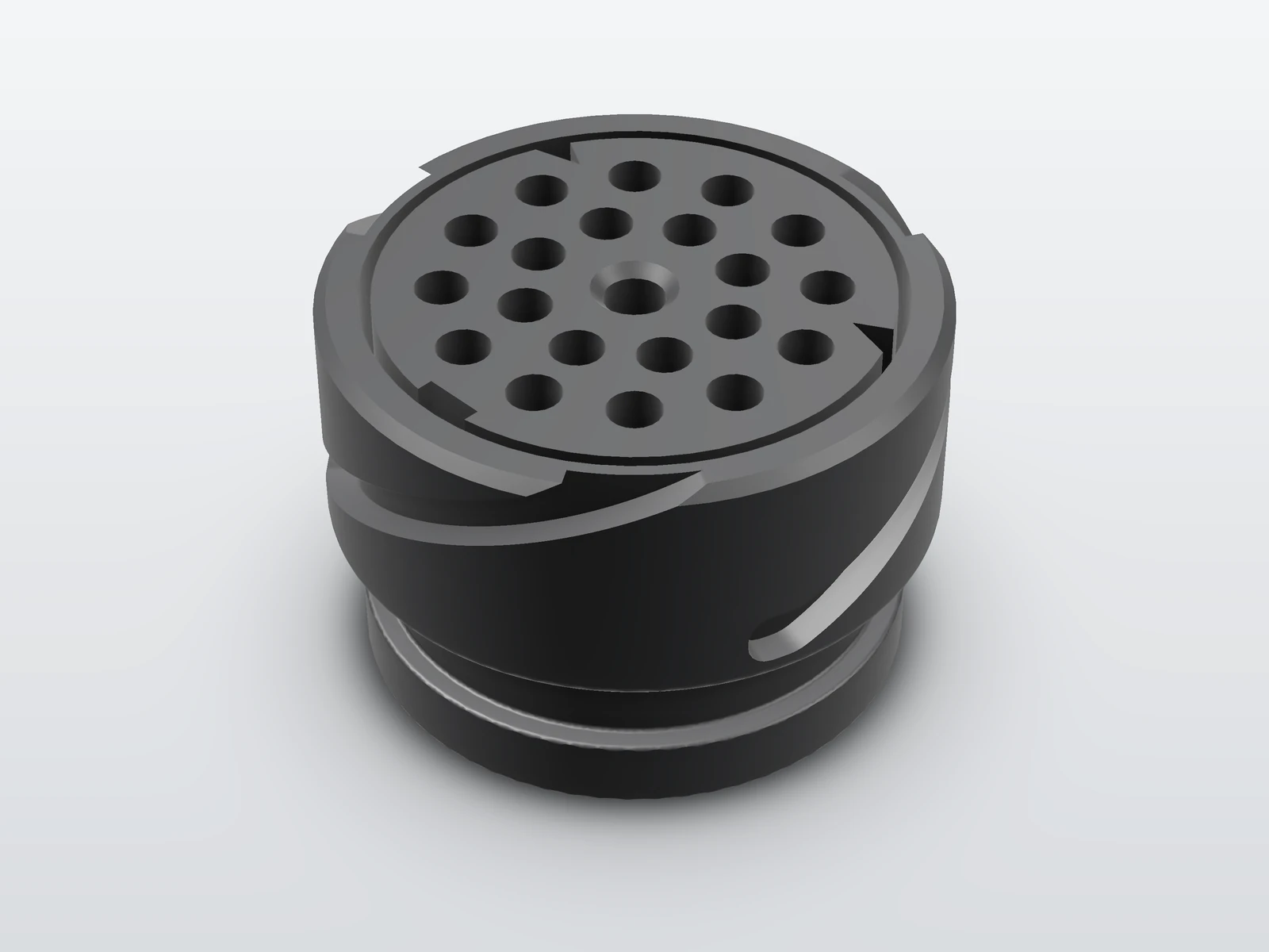 12521707284 C101 engine harness connector housing (20-pin, body side) - reproduction by Replique Labs (view 3)