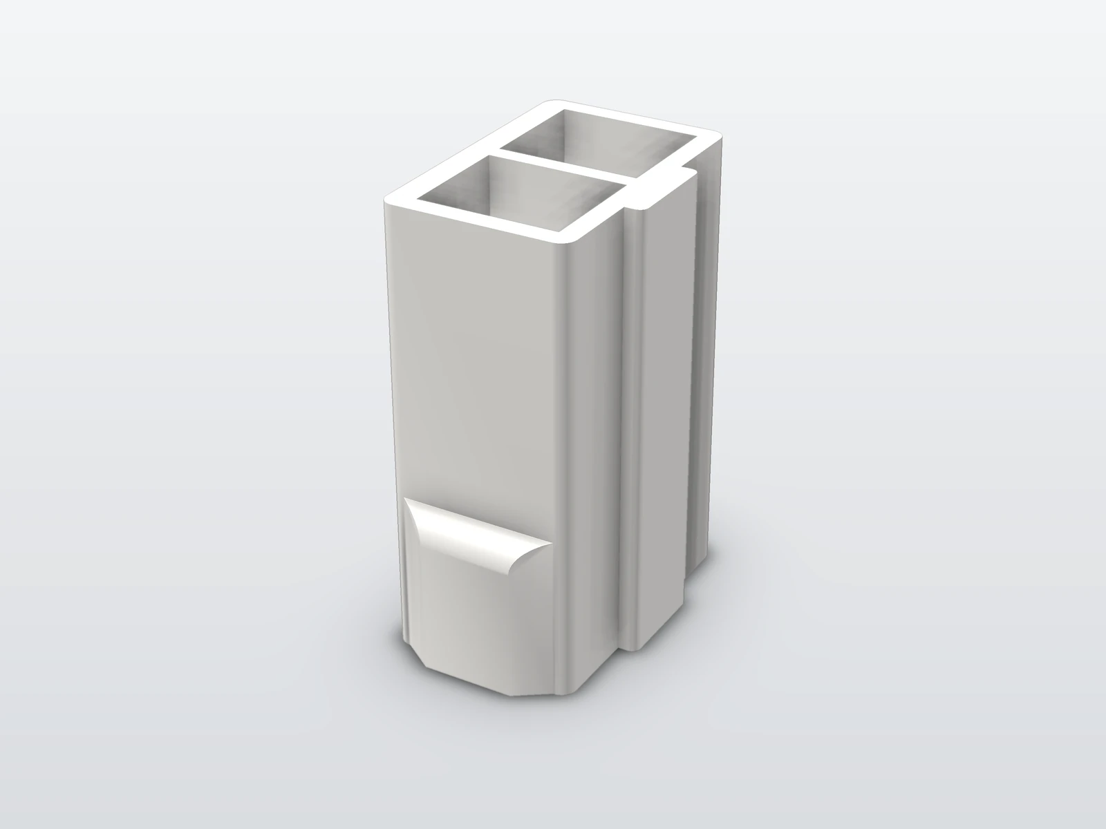1369326 2-pin connector housing (6.3 mm terminals) - reproduction by Replique Labs (view 1)