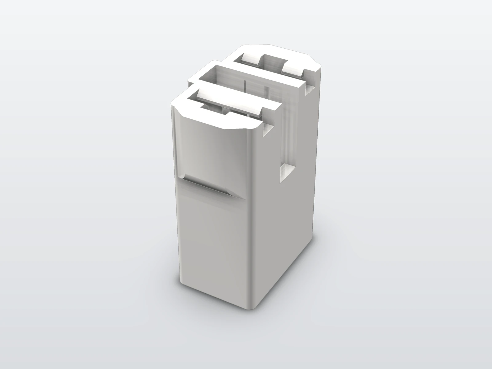 1369326 2-pin connector housing (6.3 mm terminals) - reproduction by Replique Labs (view 3)
