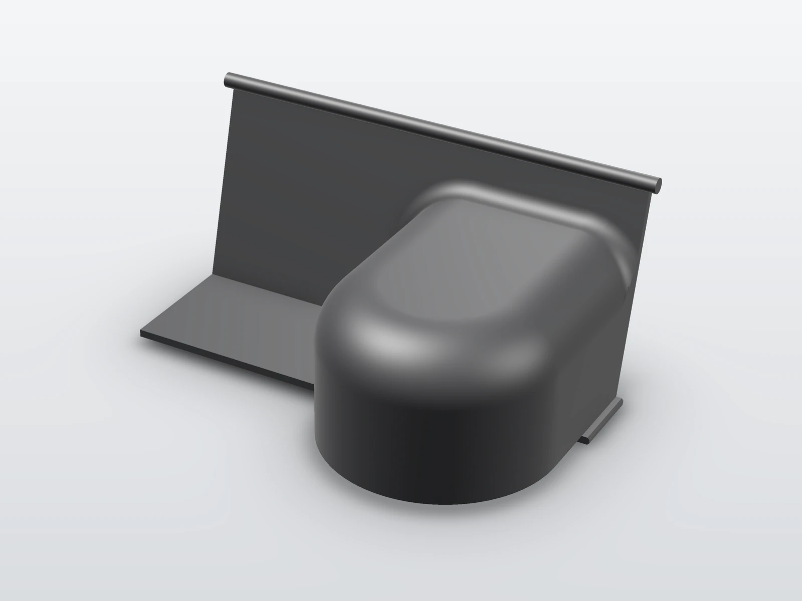 191853696 Front tow hook cover - reproduction by Replique Labs (view 1)