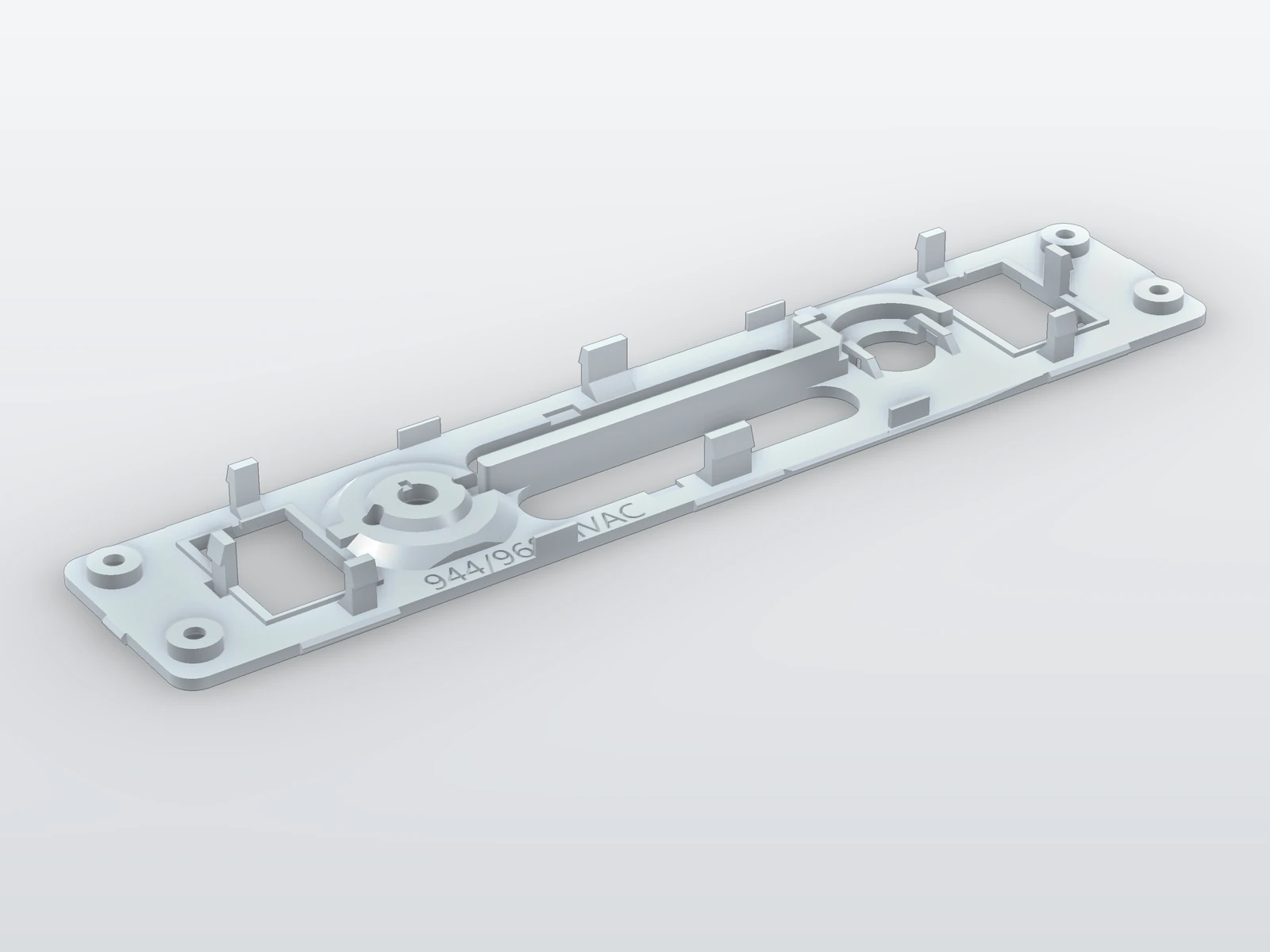 94465391100 Climate control clear face plate (A/C switch trim) - reproduction by Replique Labs (view 1)