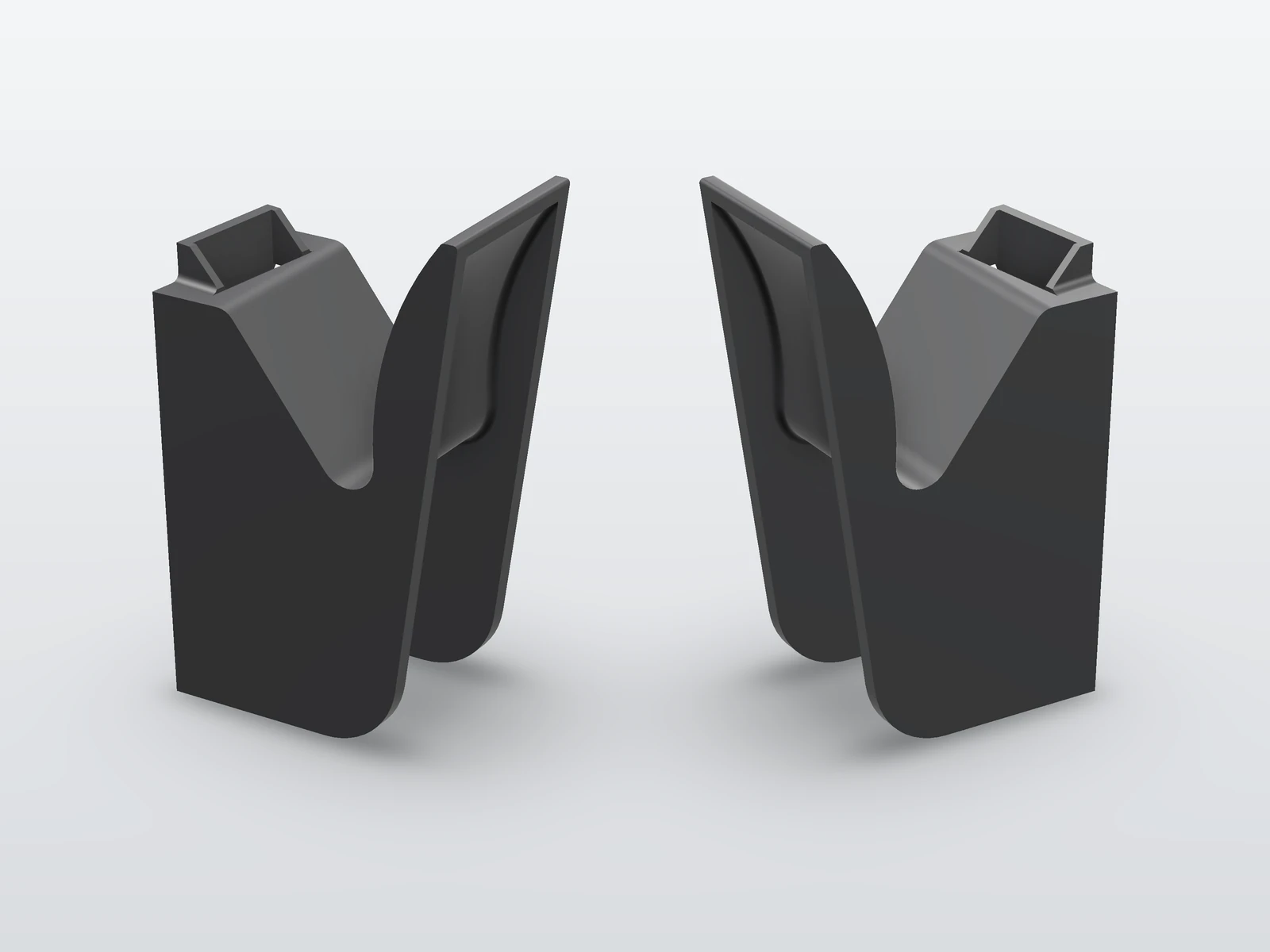 A2089130172 Rear side trim hooks, pair (left and right) - reproduction by Replique Labs (view 1)